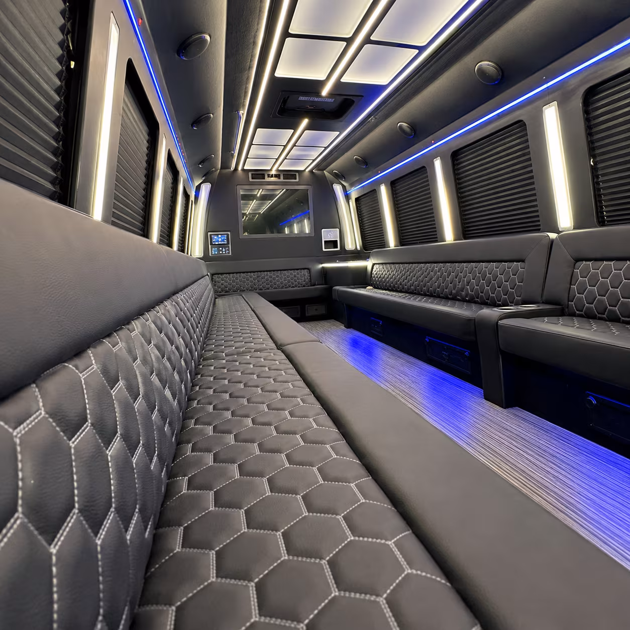 Denver Bachelor & Bachelorette Transportation onboard seating
