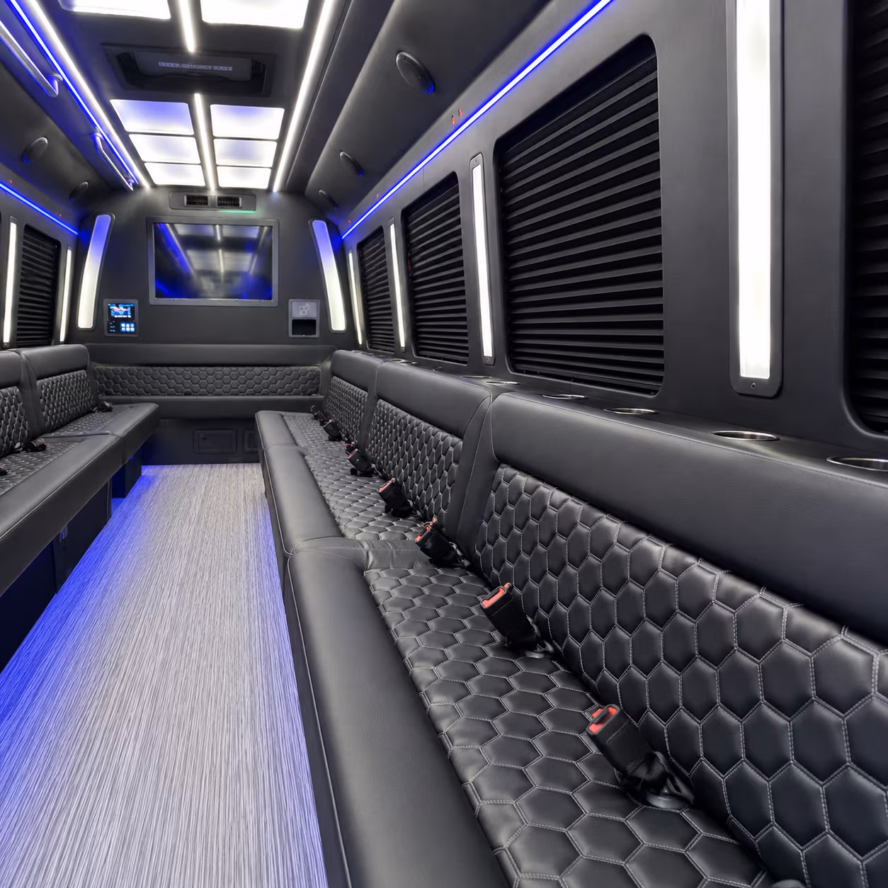 Denver Sporting Event Transportation party bus exterior