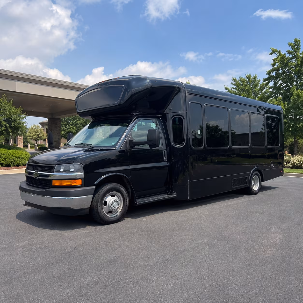 Denver Sporting Event Transportation party bus exterior