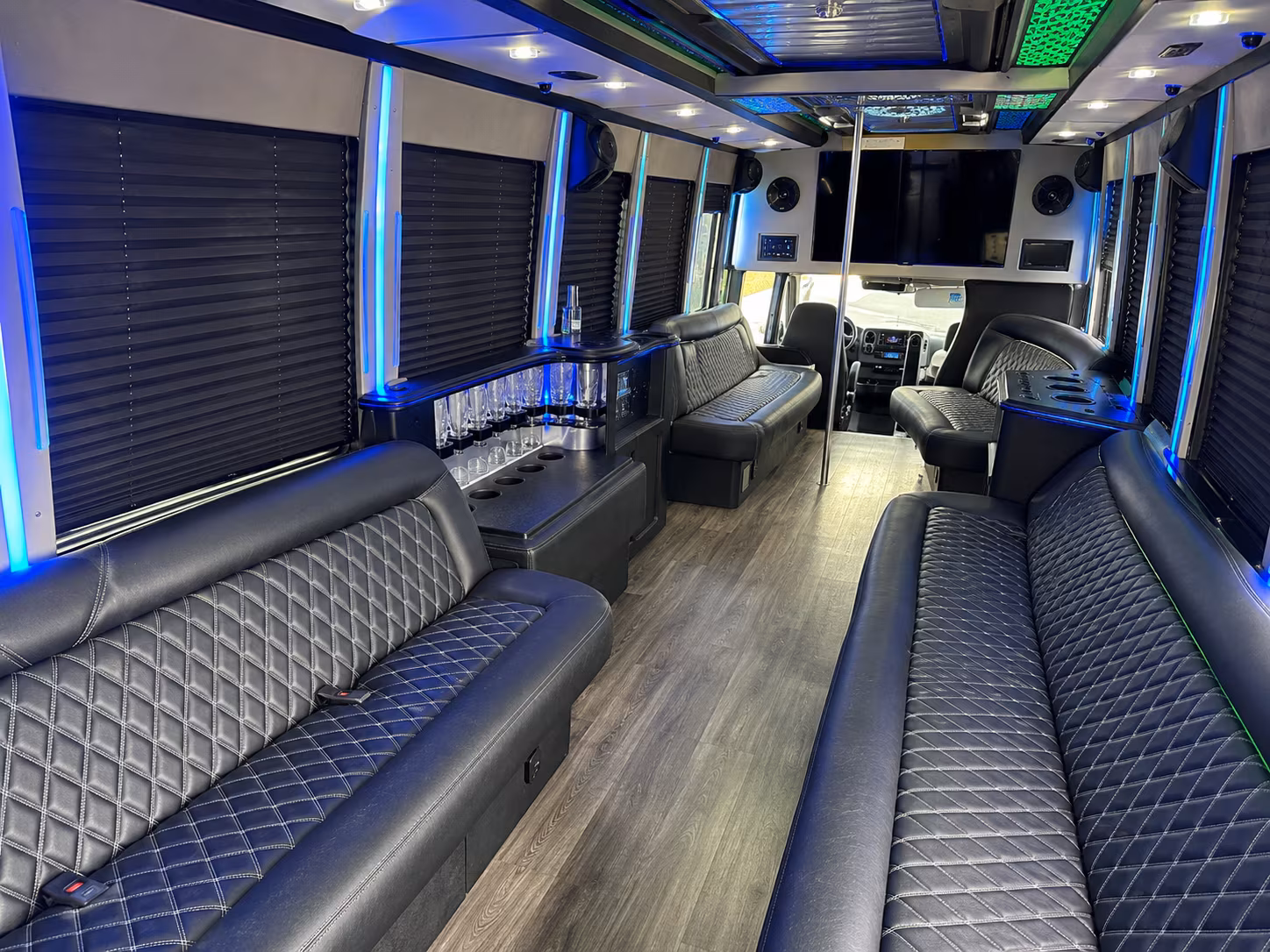 Denver Wedding Transportation party bus exterior