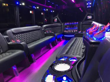 Highlands Ranch 15 Passenger Party Bus Interior