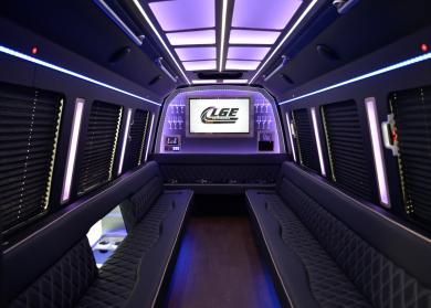 Highlands Ranch 18 Passenger Limo Bus Interior
