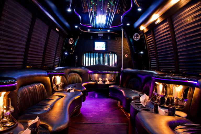 Highlands Ranch 22 Passenger Party Bus Interior