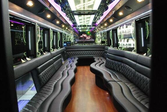 Aurora 25 Passenger Limo bus Interior