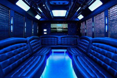 Highlands Ranch 36 Passenger Party Bus Interior